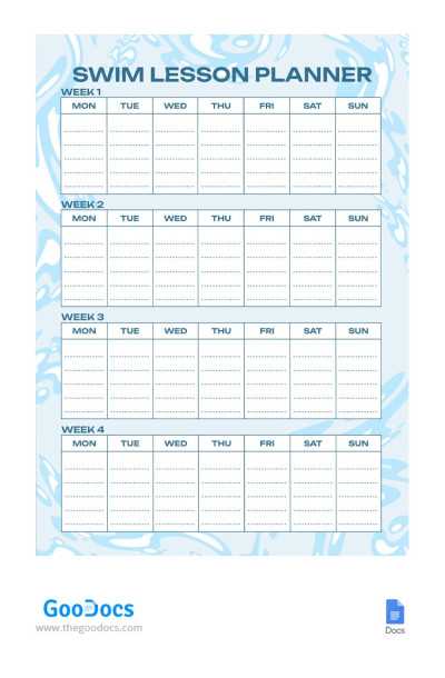 free lesson plan calendar template