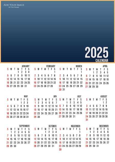 2025 calendar template editable