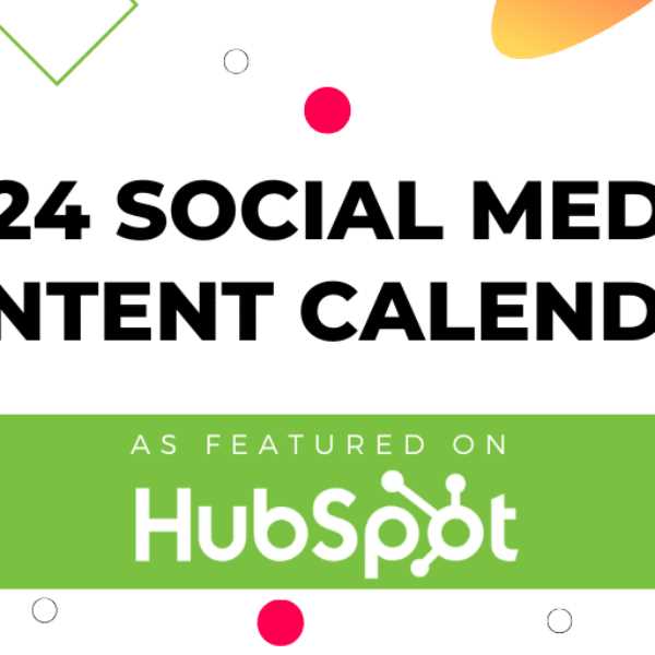 hubspot social media calendar template