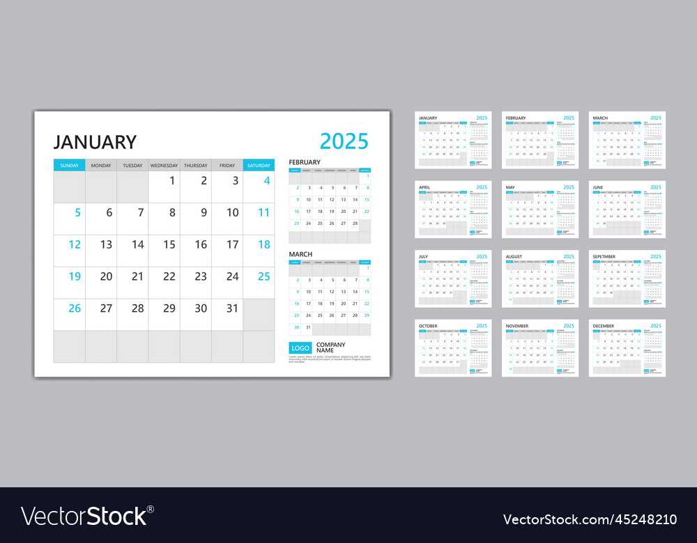 free monthly calendar 2025 template