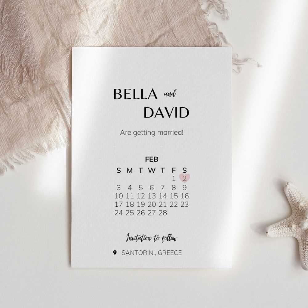 printable save the date calendar template