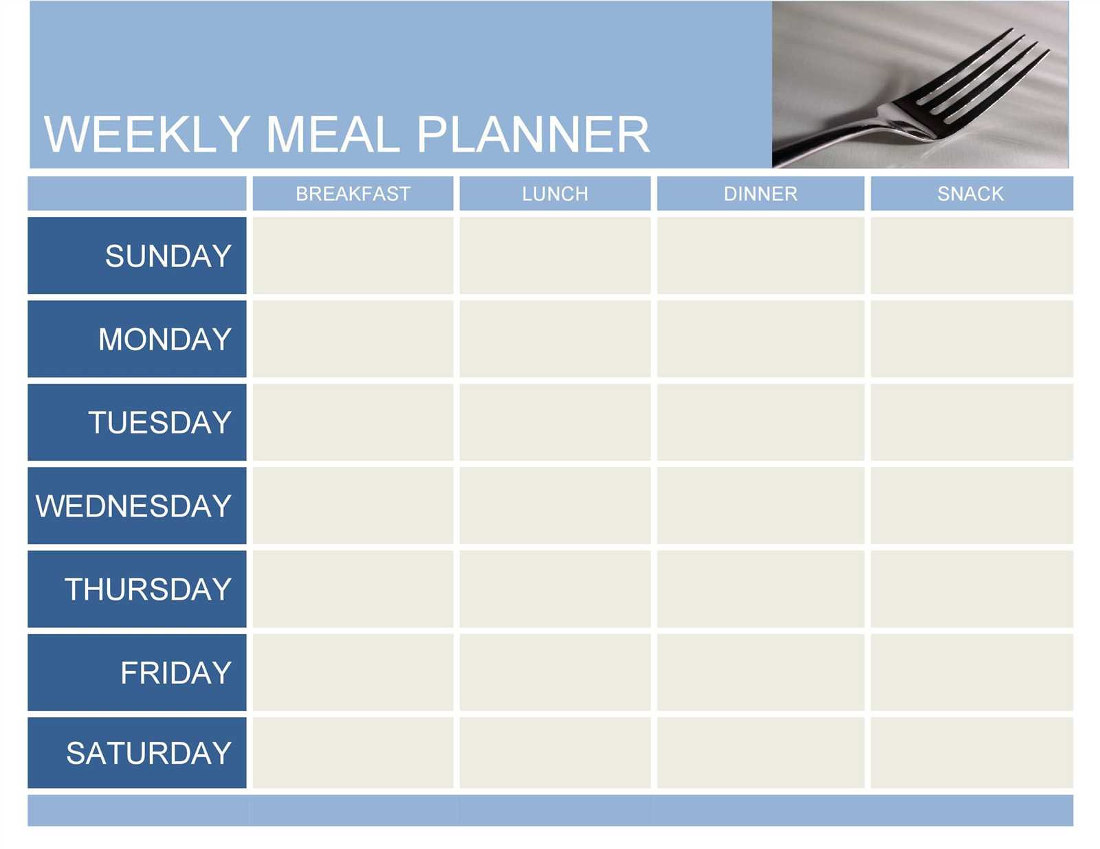 meal planning calendar template