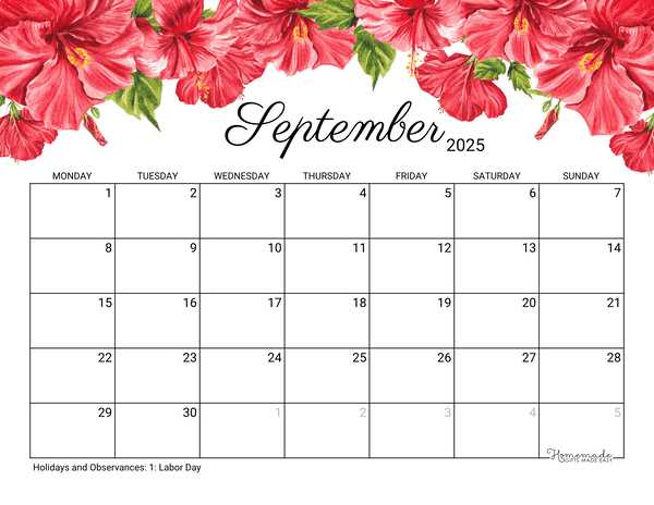 free printable calendar templates september 2025