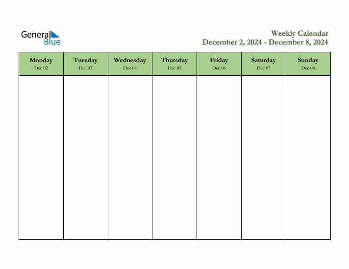 free printable calendar templates weekly