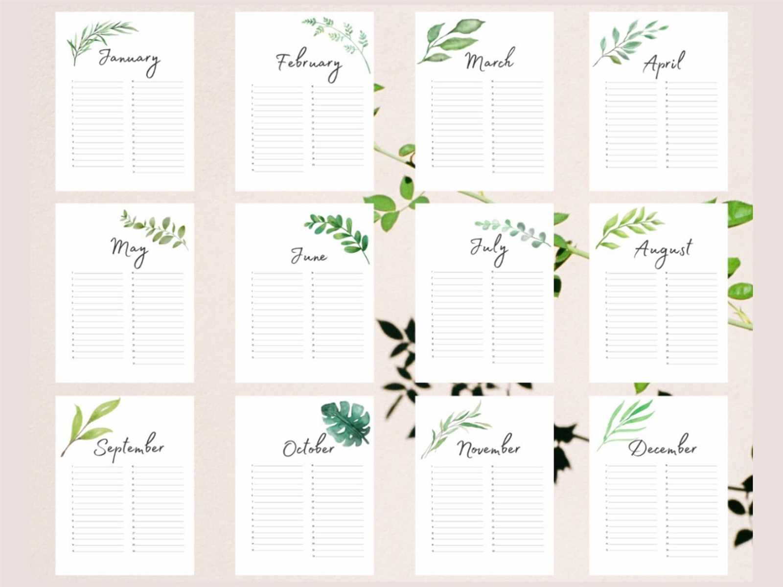 free printable office birthday calendar template