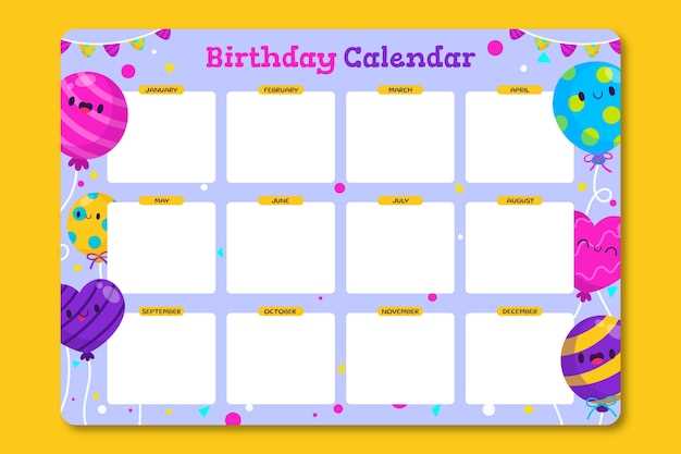 free printable office birthday calendar template