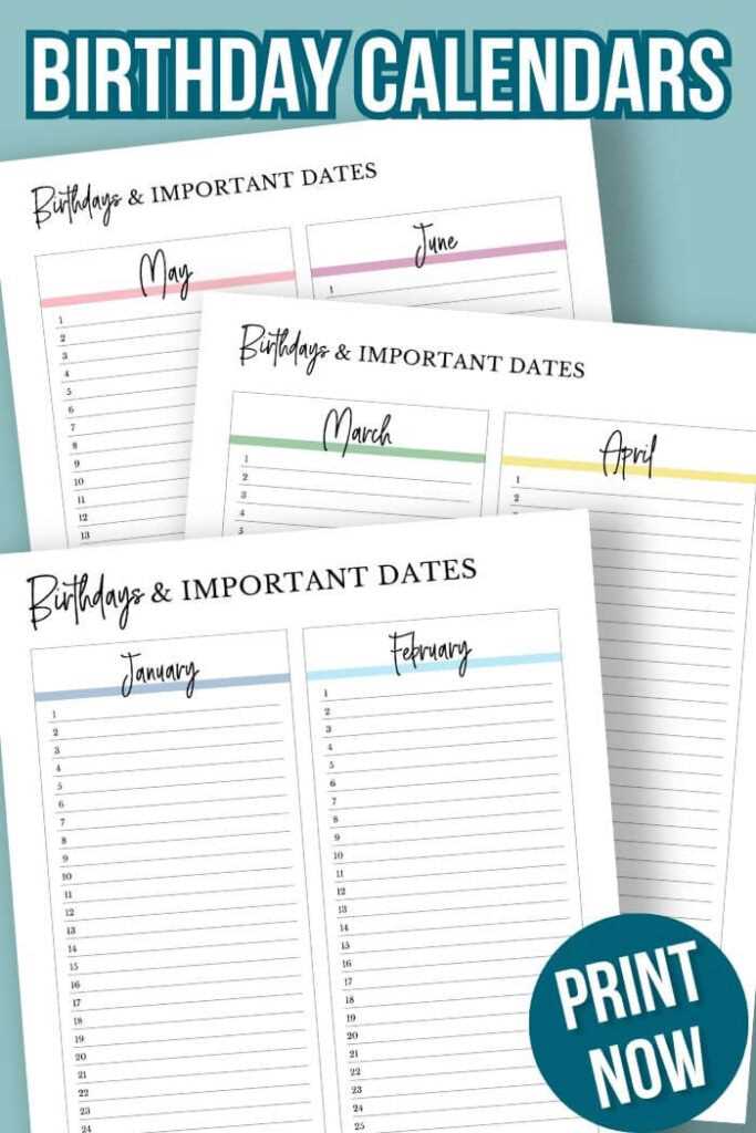 free printable perpetual calendar template