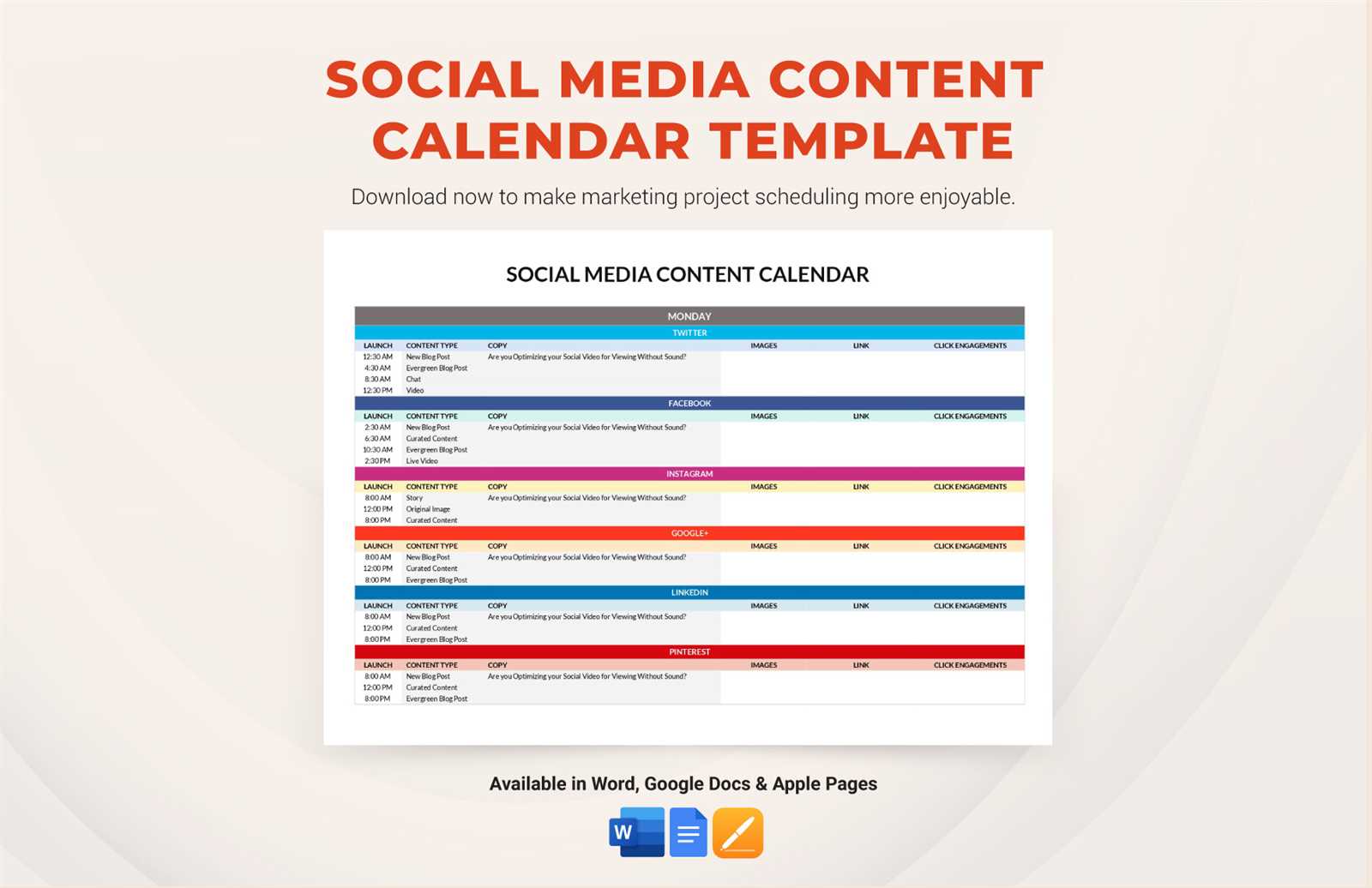 free publisher calendar templates