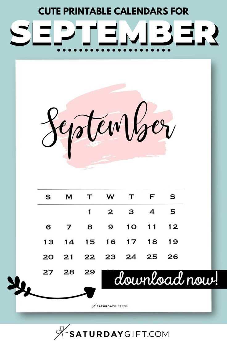 free september calendar template 2025