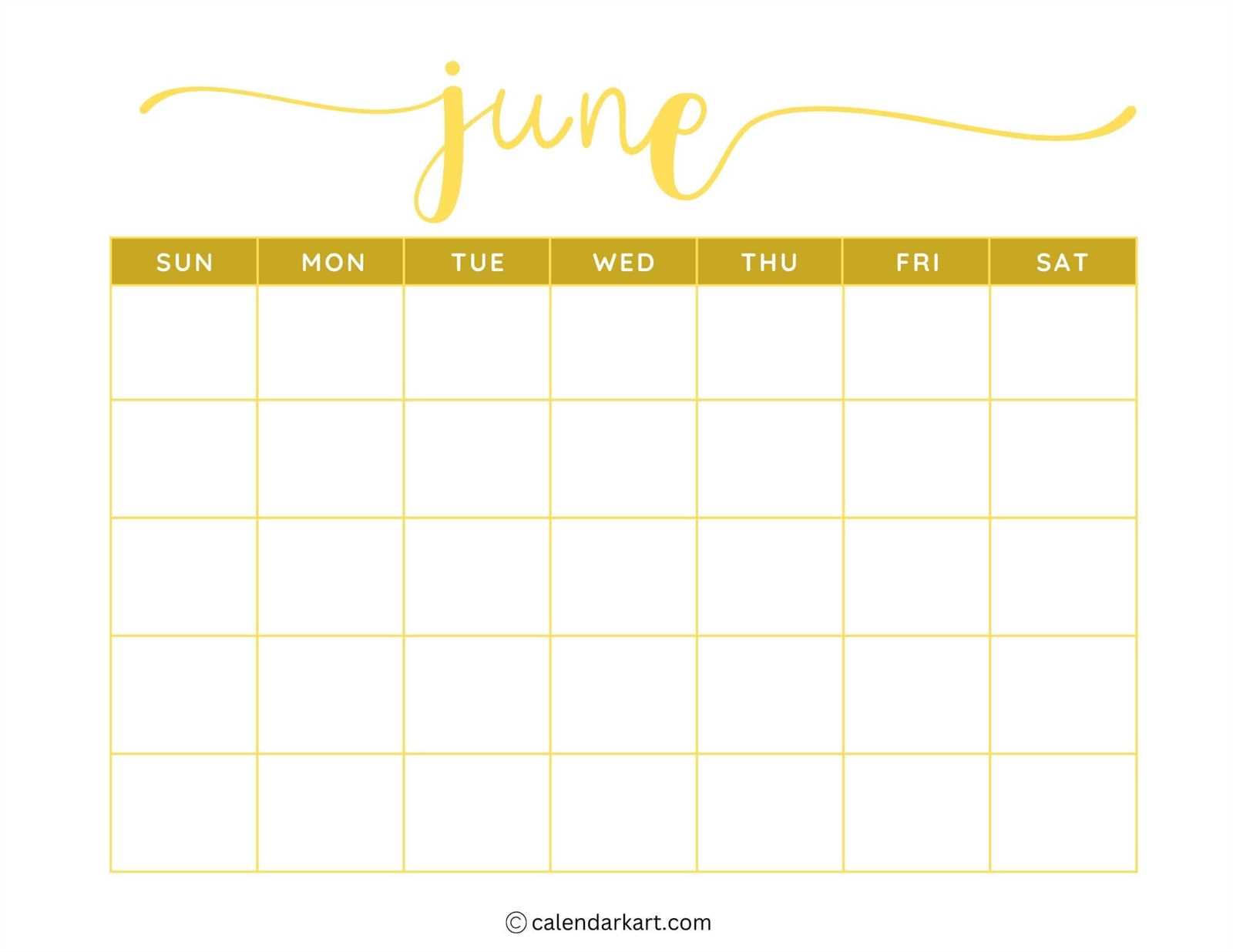 blank cute calendar template