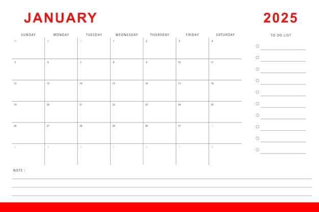 blank calendar template january 2025