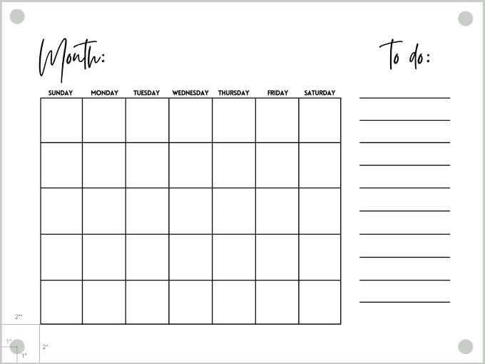 free wall calendar template