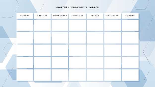 free workout calendar template