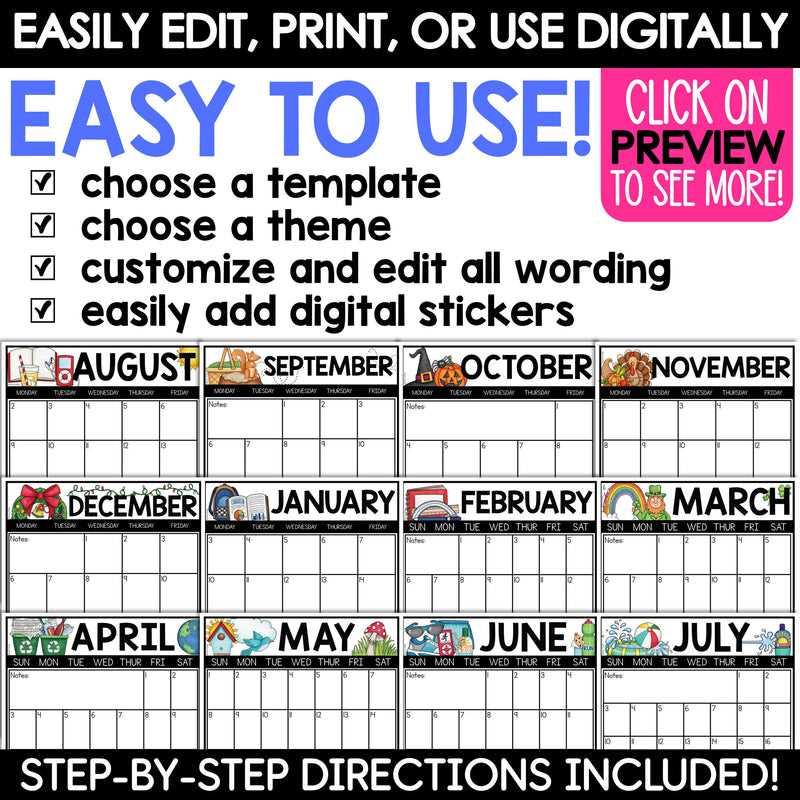 free 2025 editable calendar template