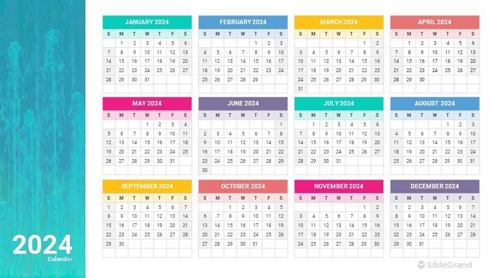 calendar slide template