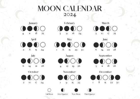 moon calendar template