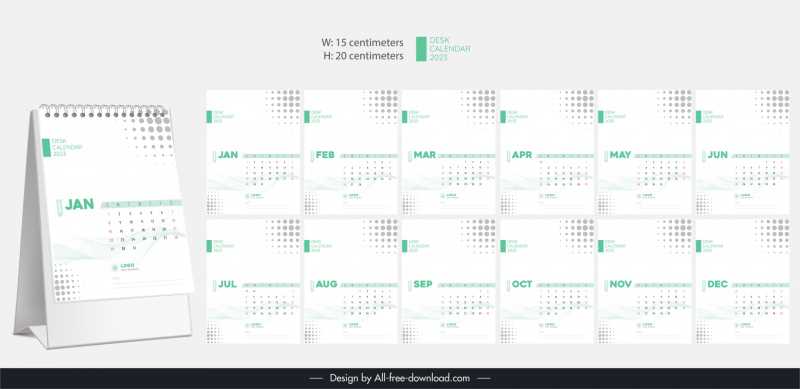 3d calendar template