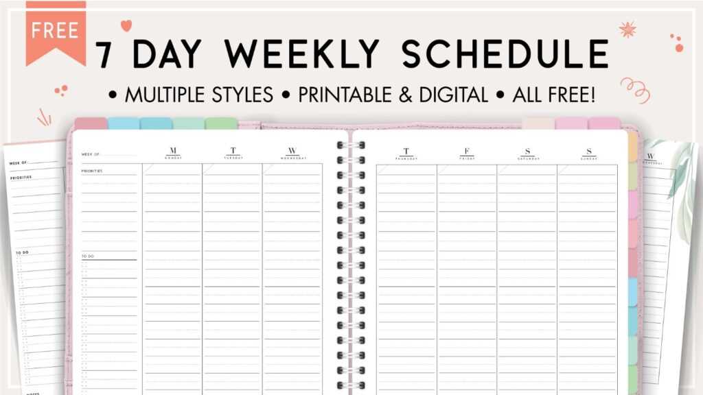 7 week calendar template