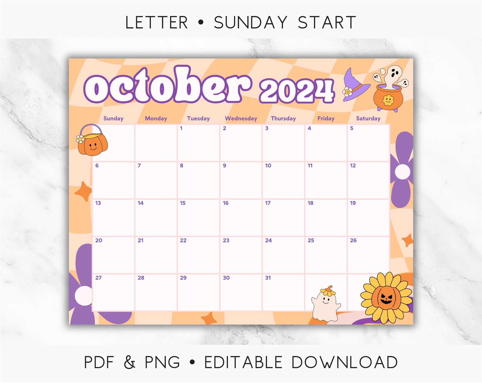 free october calendar template