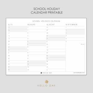 free holiday calendar templates