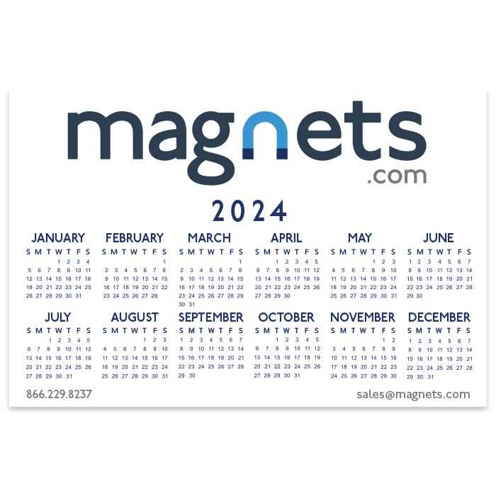 calendar magnet template