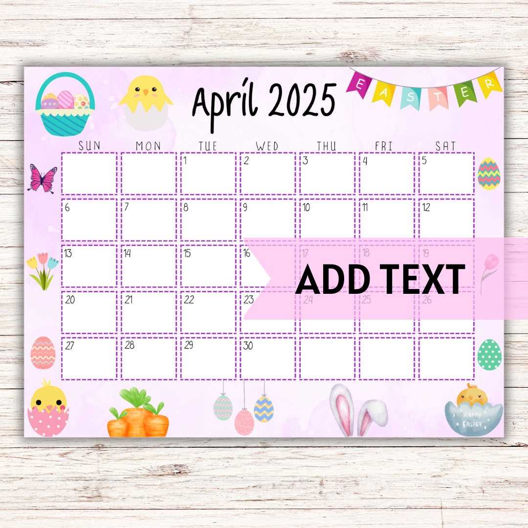 editable calendar template april 2025