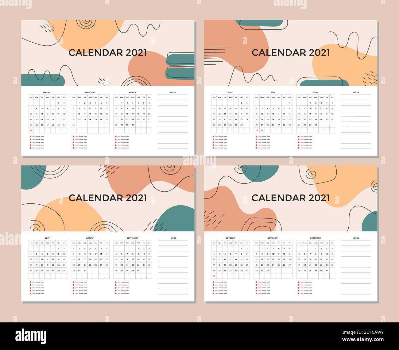 vector calendar template