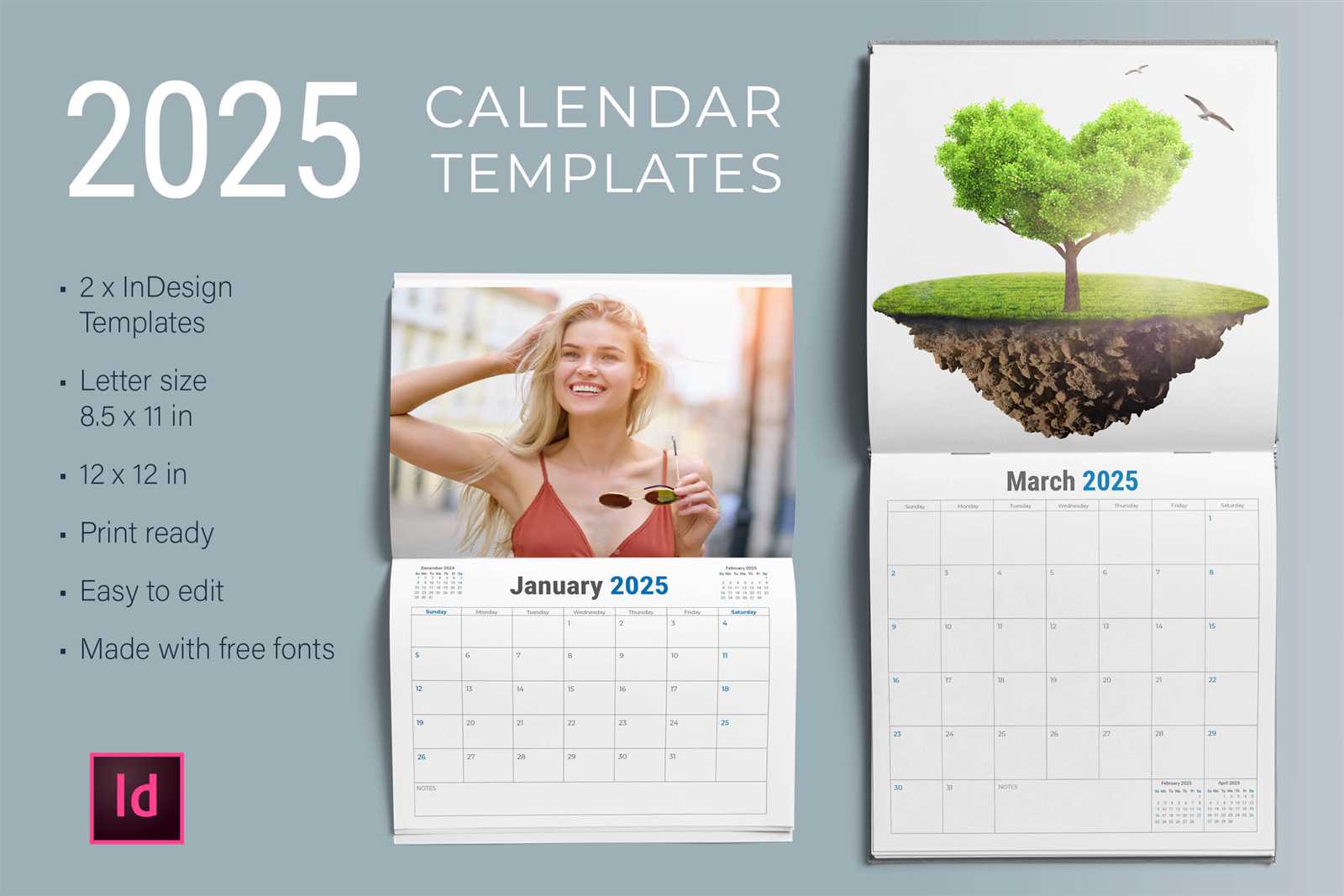 lightroom calendar templates 2025