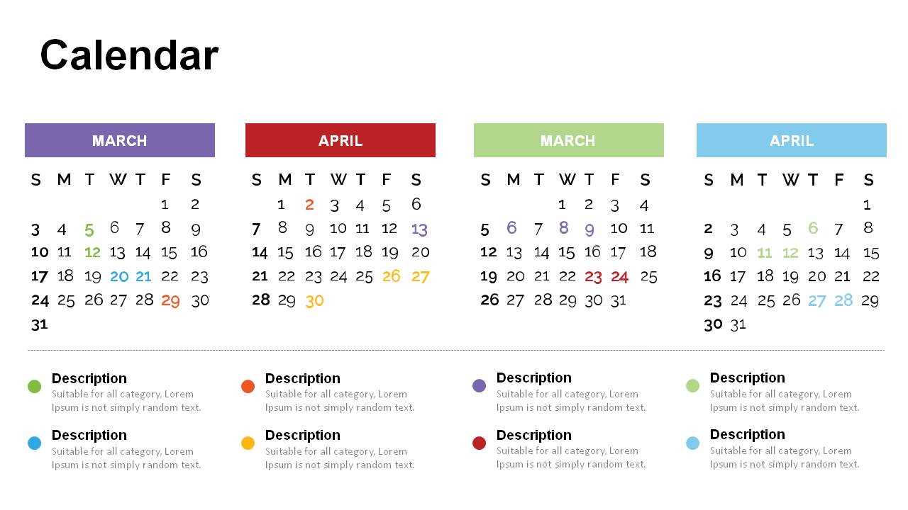 calendar template for powerpoint