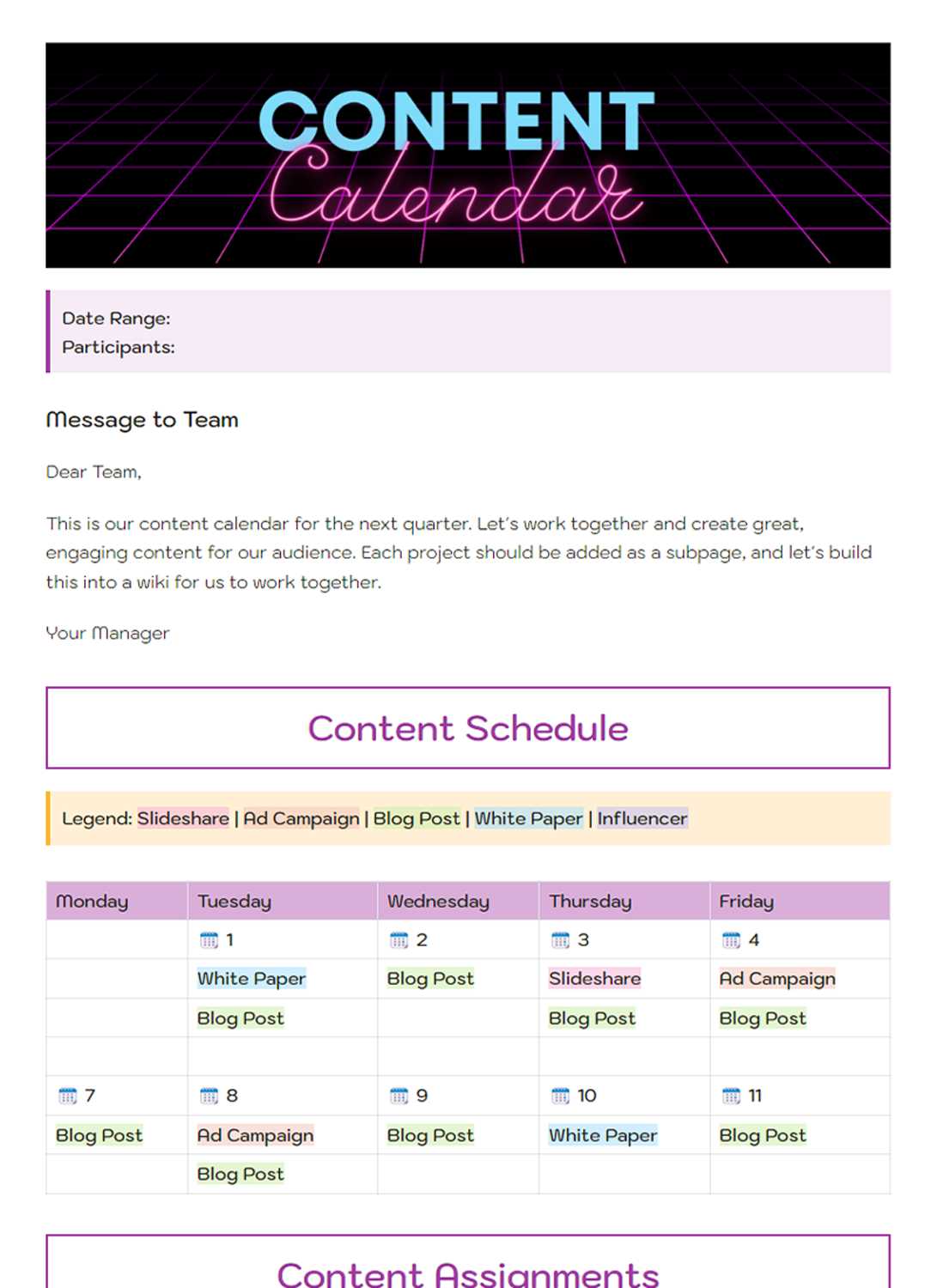 calendar template ai