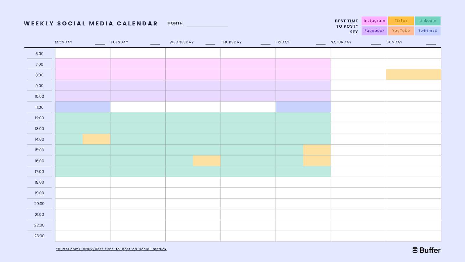 content calendar spreadsheet template