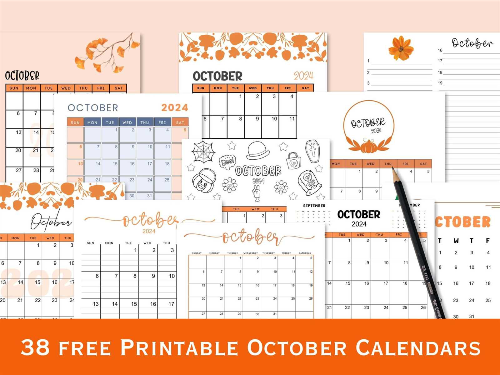 free large print calendar template