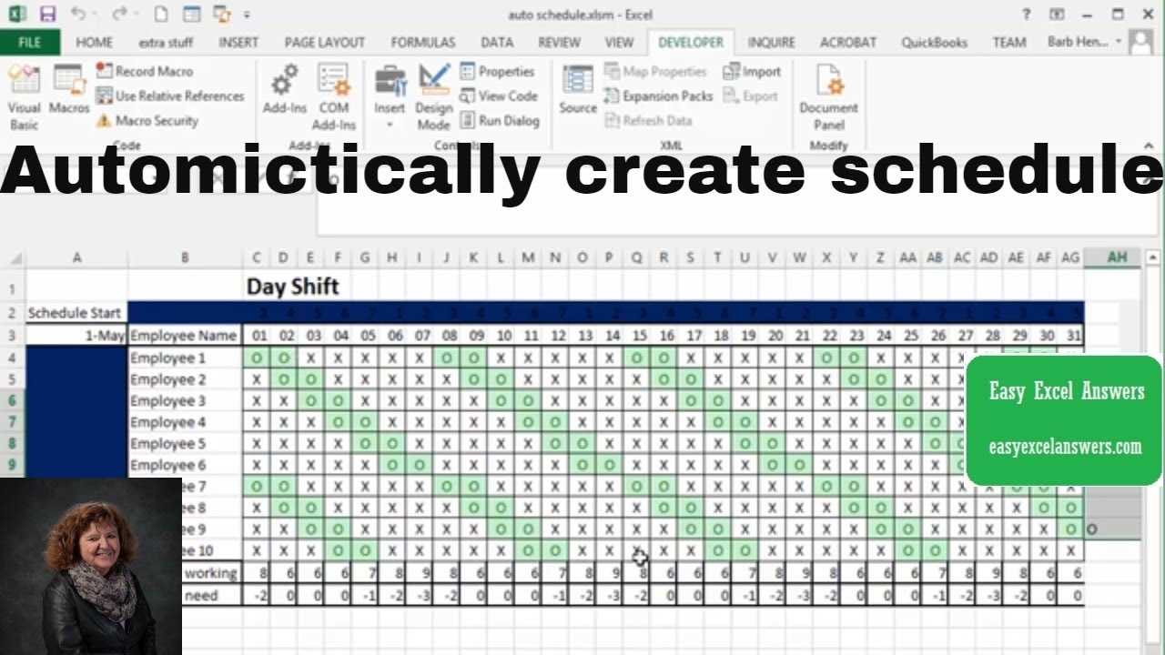 rotation calendar template