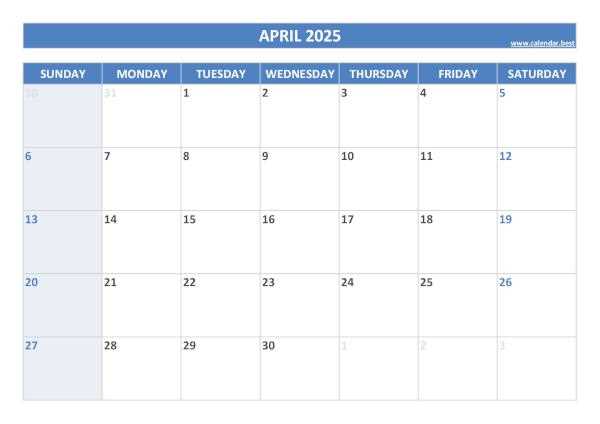 editable calendar template april 2025