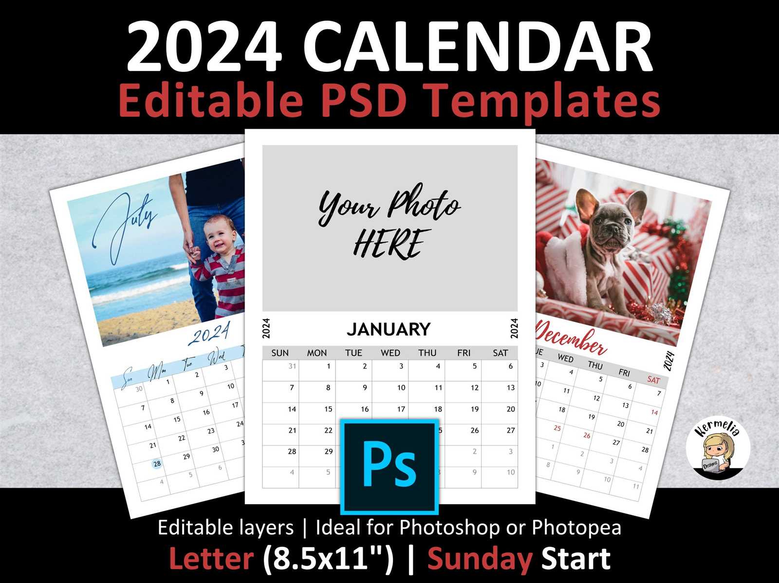 free calendar template psd