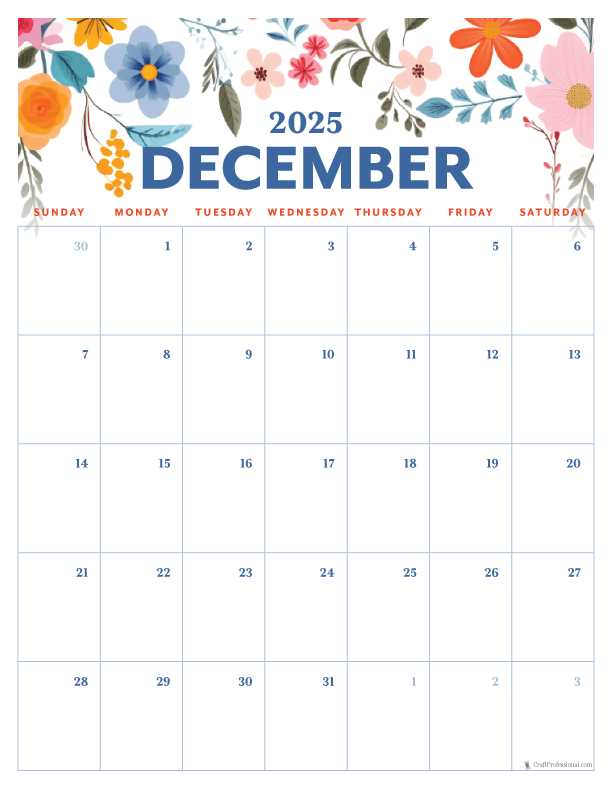 dec 2025 calendar template