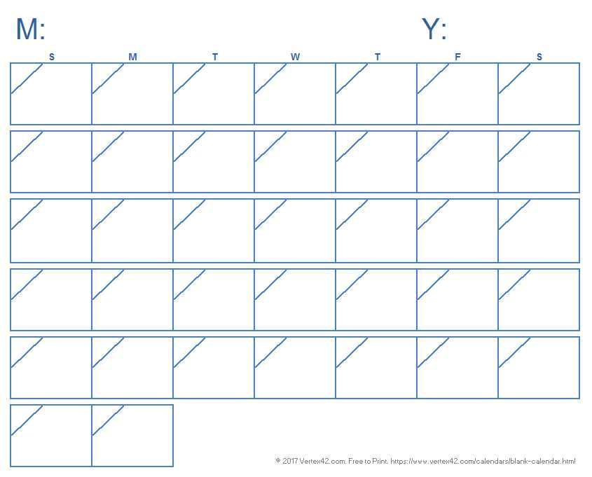 blank lined calendar template