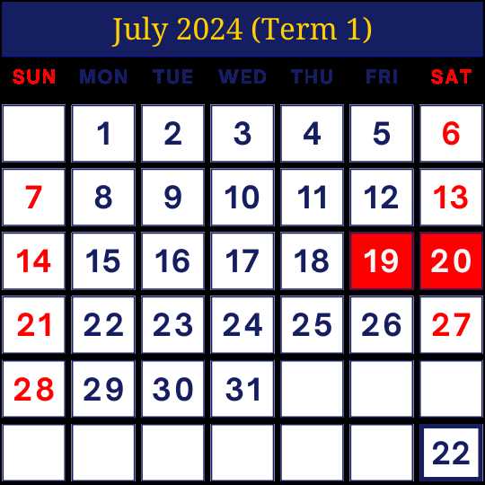 academic calendar 2025 19 template