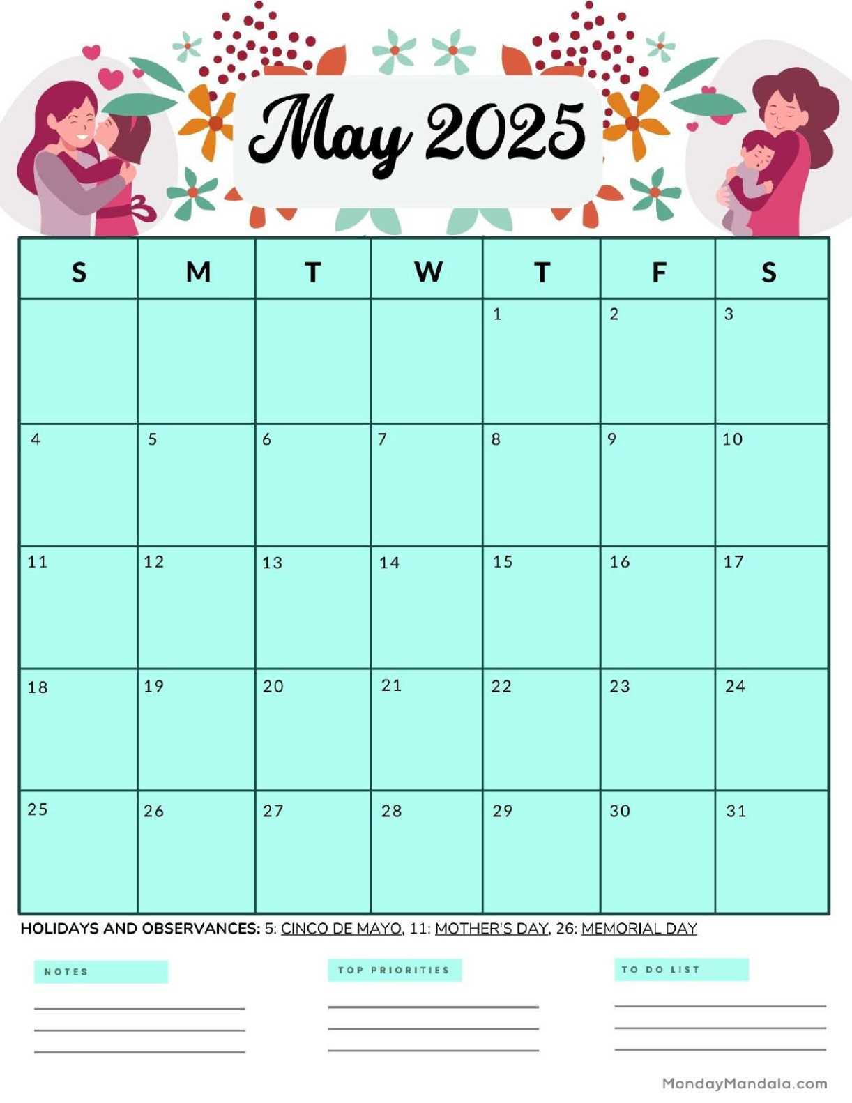 may 2025 template calendar