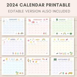 etsy calendar template