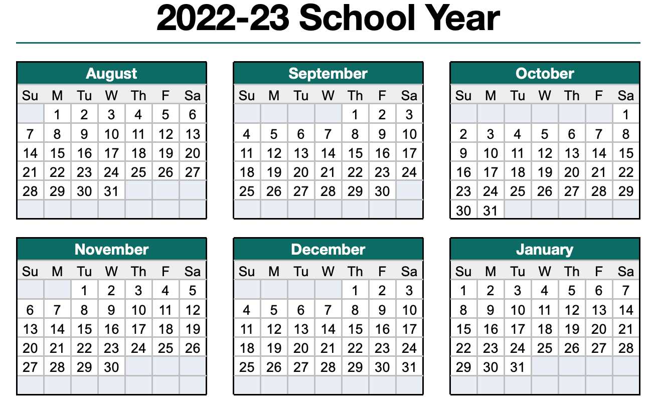 1 year calendar template