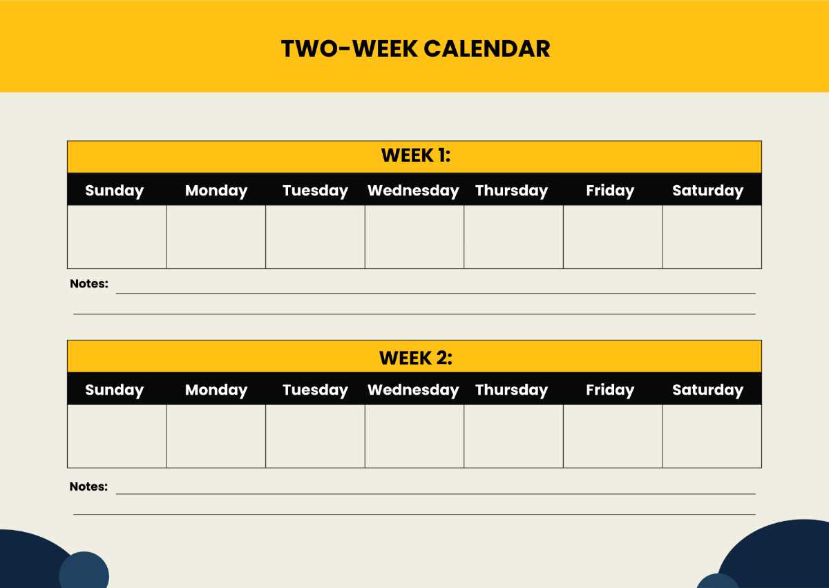 monday to friday calendar template