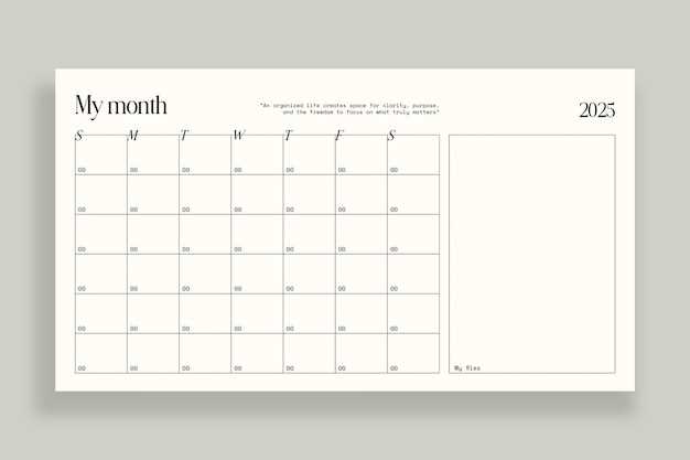 free calendar template monthly