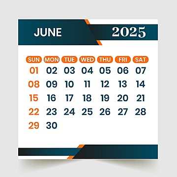 calendar template for june 2025