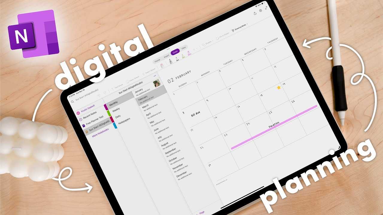 calendar template onenote