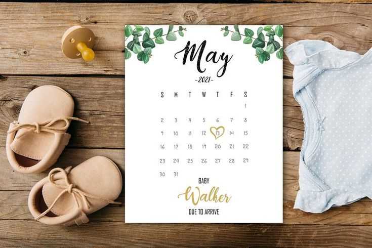 pregnancy announcement calendar template