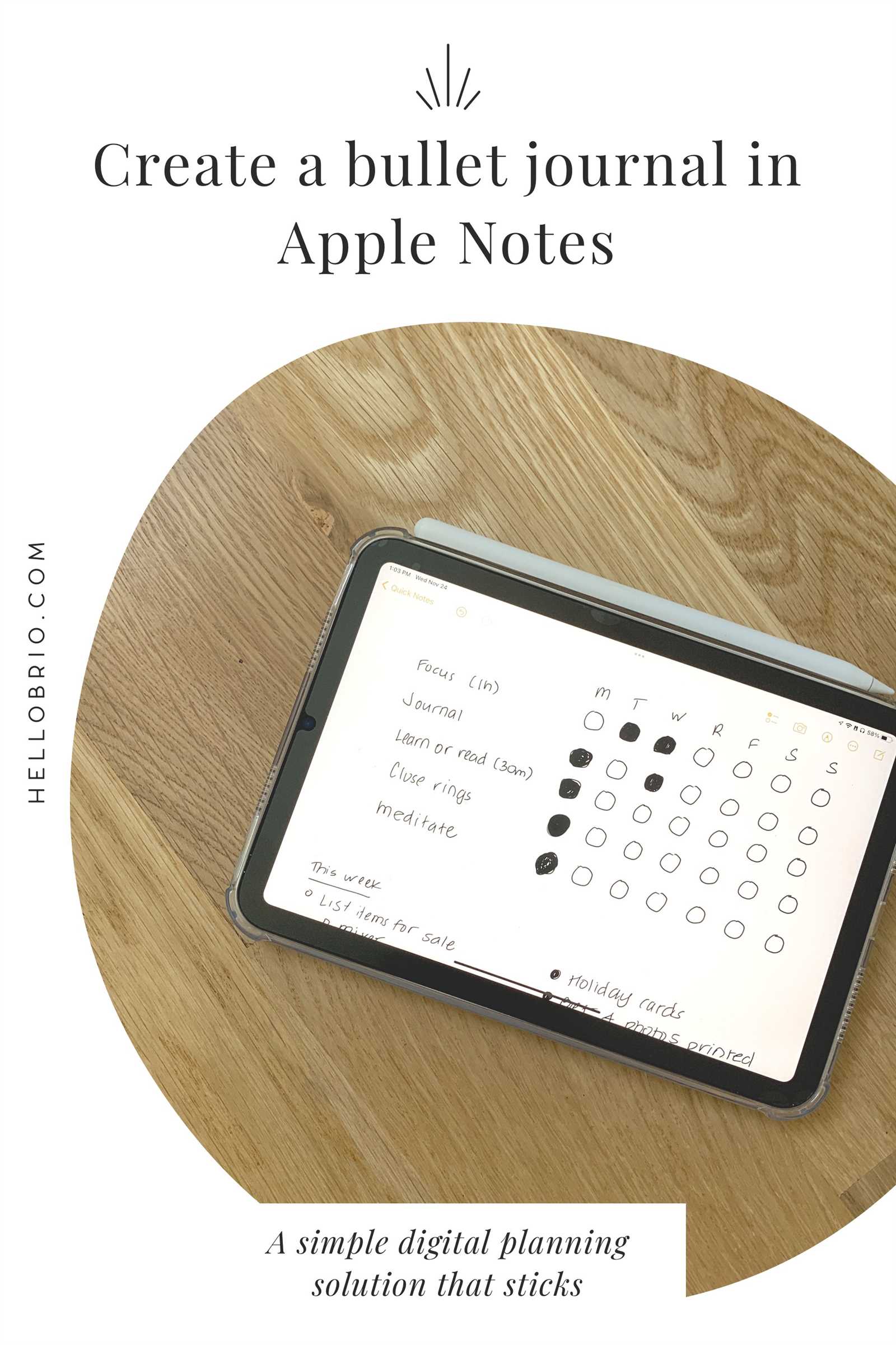 apple notes calendar template