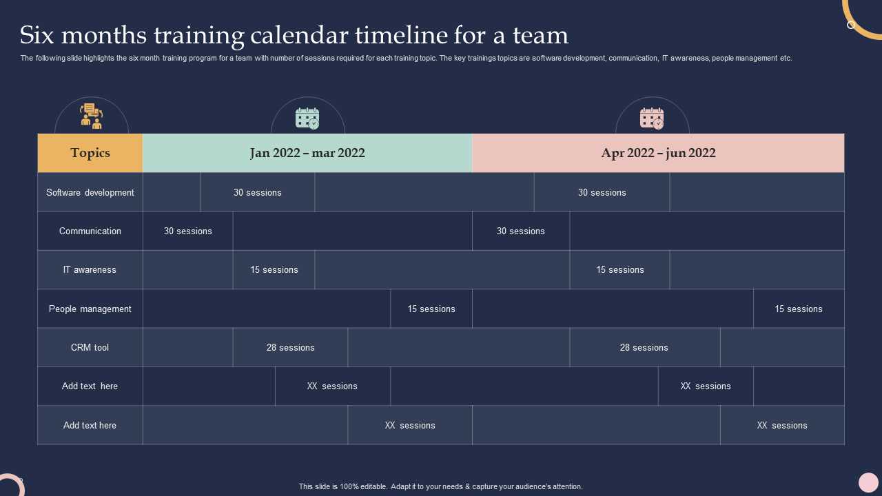 learning and development calendar template