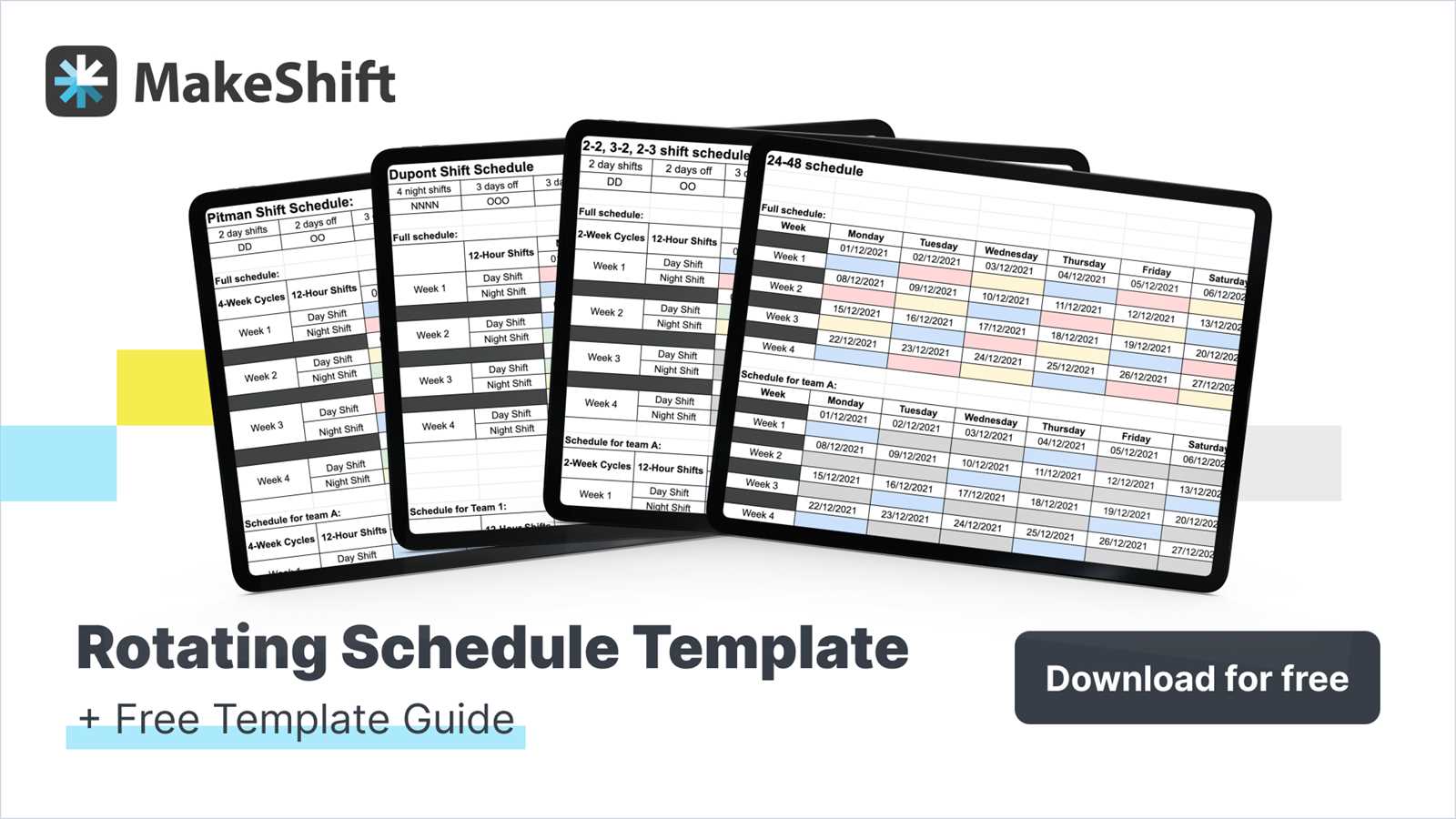 rotation calendar template