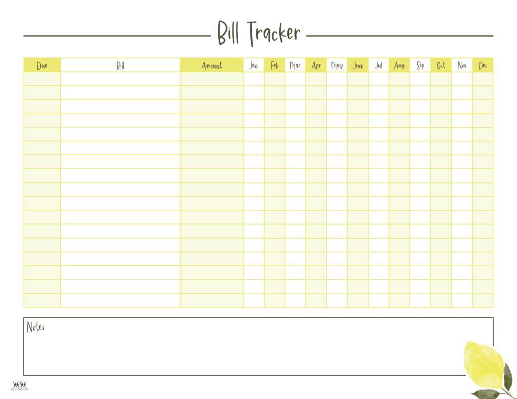 bill due date calendar template